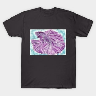 Purple Betta fish T-Shirt